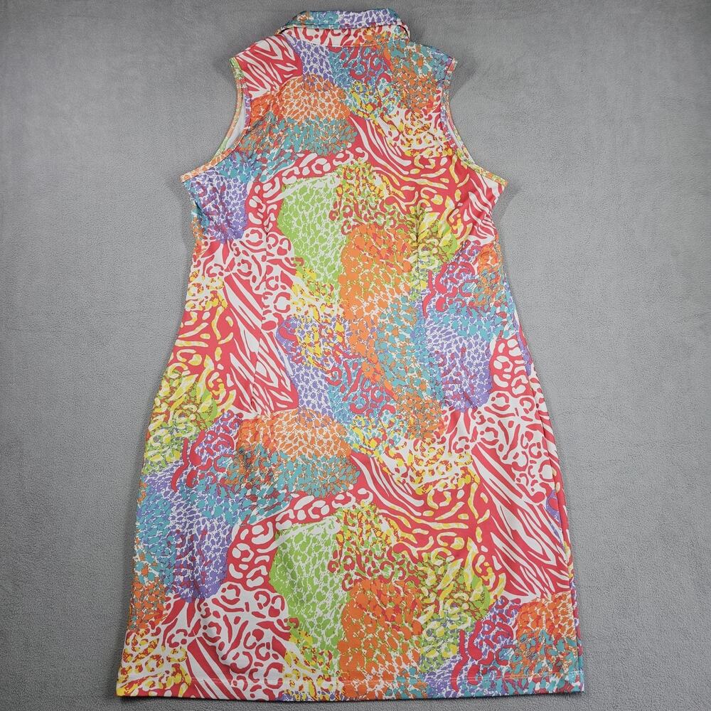 Tee 2 Sea Golf Dress Womens Size XL Nautical Beachy Sleeveless Pink Multi Pocket - Picture 6 of 10